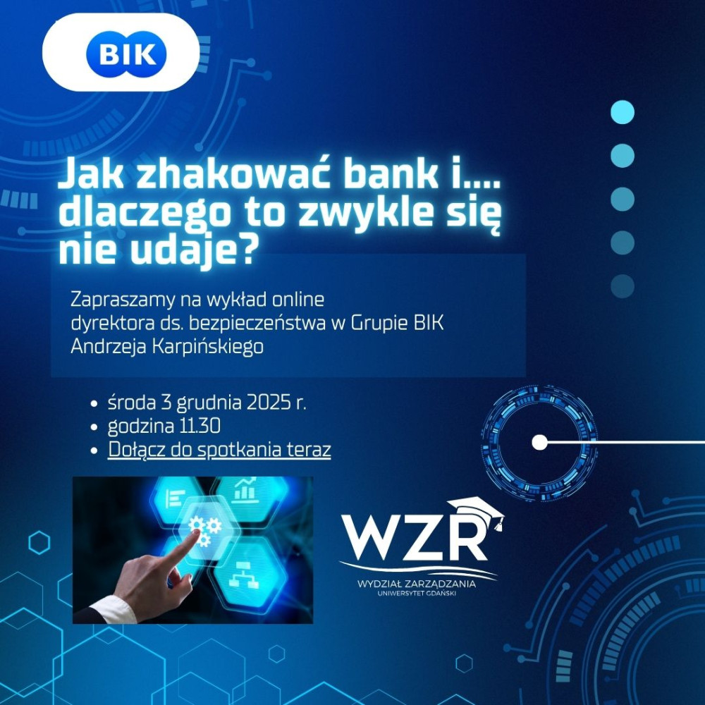 jak zhakować bank i..dlaczego to zwykle się nie udaje? wykład online- plakat