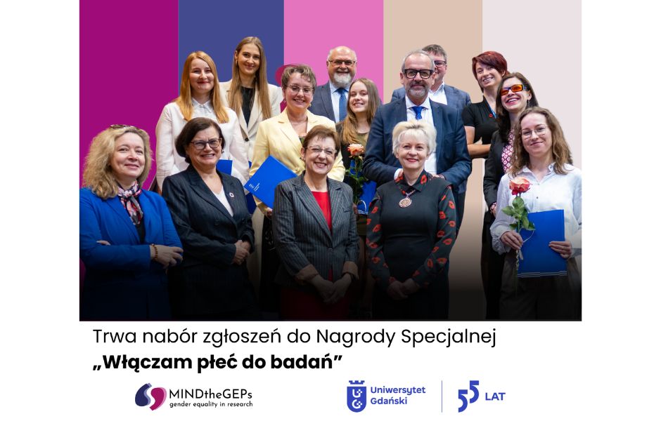 Włączam płeć do badań" plakat do Nagrody Rektora