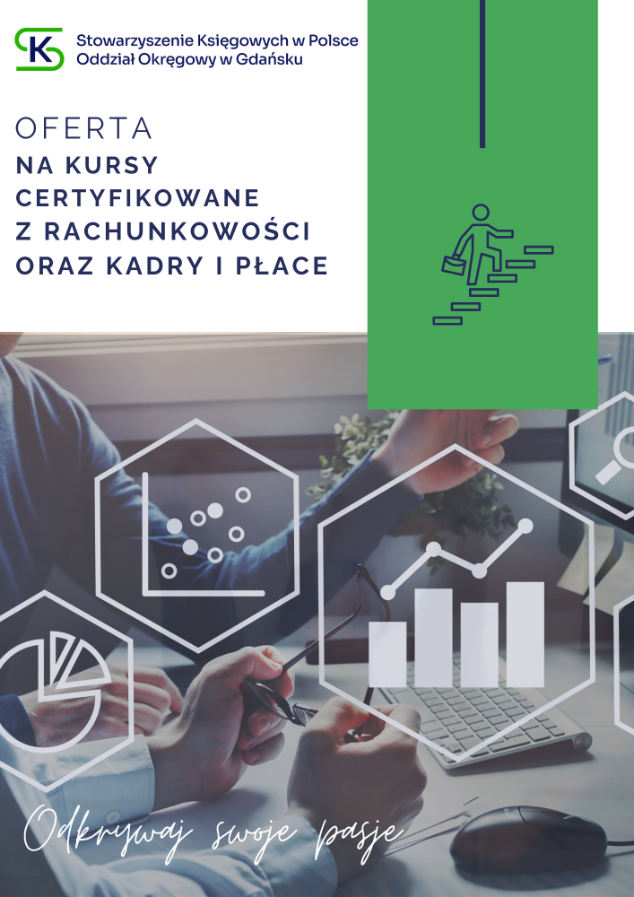 oferta na kursy certyfikowane z rachunkowości oraz kadry i płace- plakat