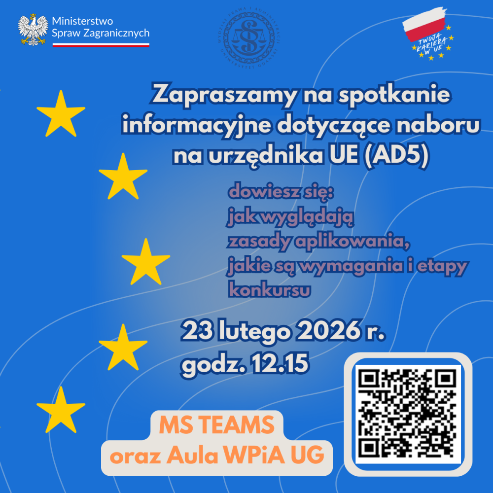spotkanie informacyjne dot. konkursu na urzędnika UE- plakat