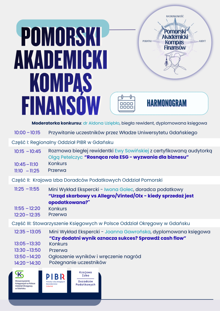 konkurs "pomorski akademicki kompas finansów"- plakat