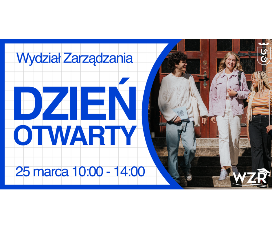 dzień otwarty na Wydziale Zarządzania- plakat