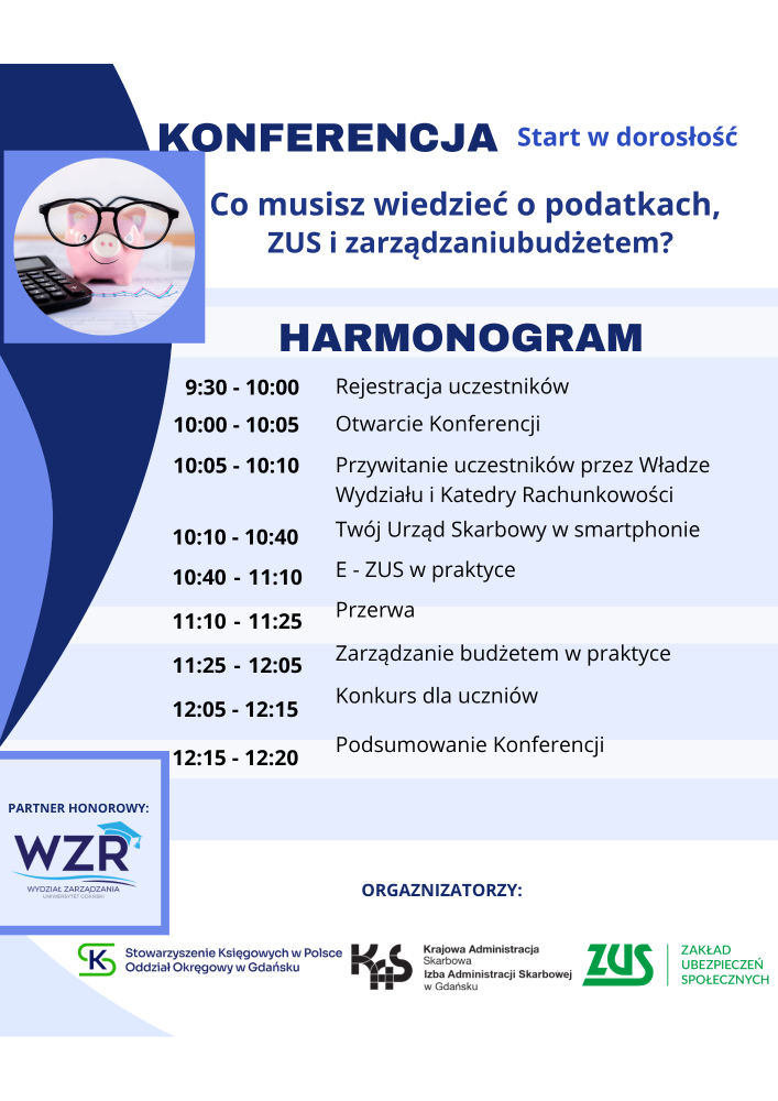 harmonogram konferencji - plakat
