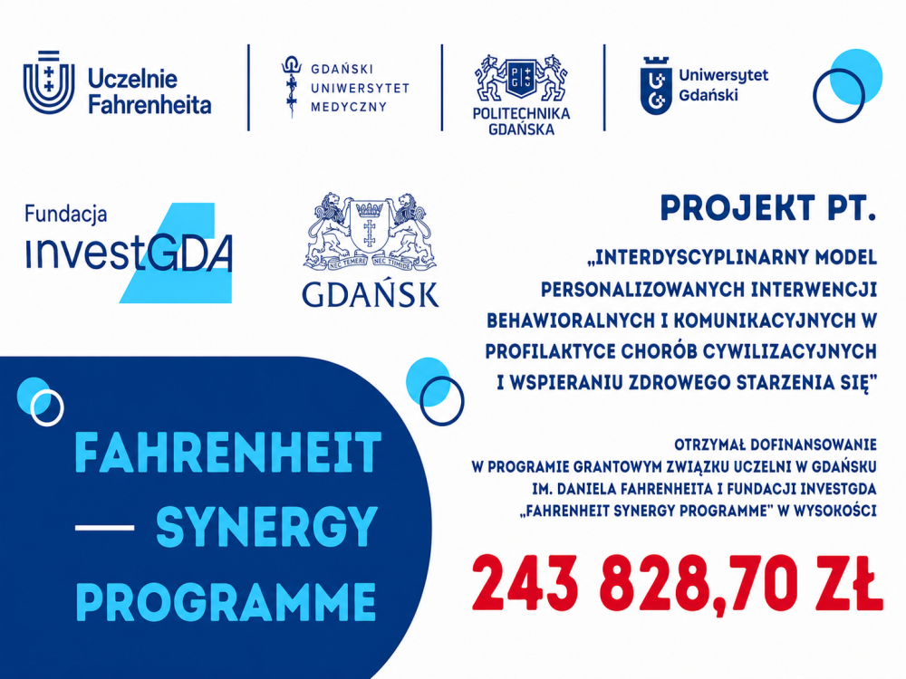 Banner informujący o przyznaniu dofinansowania na projekt badawczy