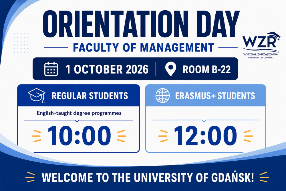 Orientation Day for freshman and Erasmus students - banner