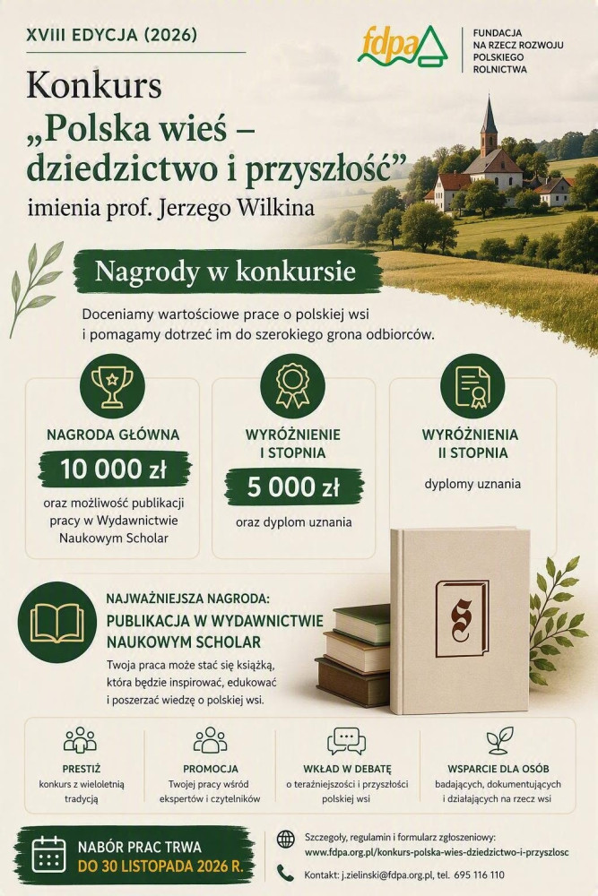 XVIII edycja konkursu „Polska wieś – dziedzictwo i przyszłość - plakat