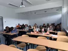 Uczestnicy warsztatów naukowych warsztaty naukowe pt. „Błędy poznawcze - czym są i jak nauczyć się je rozpoznawać w procesie podejmowania decyzji”