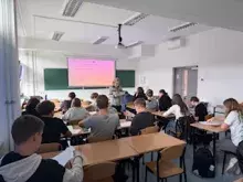 Uczestnicy warsztatów naukowych warsztaty naukowe pt. „Błędy poznawcze - czym są i jak nauczyć się je rozpoznawać w procesie podejmowania decyzji”