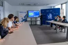 zdjęcie z wręczenia nagród Akademickiego Budżetu Obywatelskiego oraz drugiej edycji Zielonego Uniwersytetu 