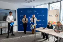 zdjęcie z wręczenia nagród Akademickiego Budżetu Obywatelskiego oraz drugiej edycji Zielonego Uniwersytetu 