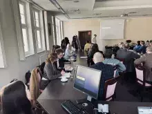 Uczestnicy spotkania Rady Ekspertów Wydziału Zarządzania