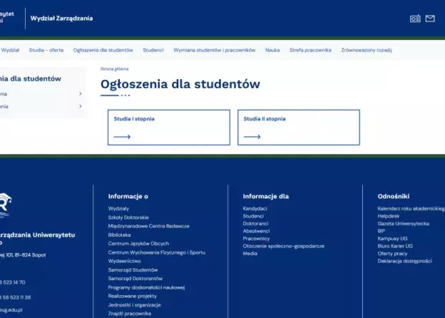 Informacje dla studentów