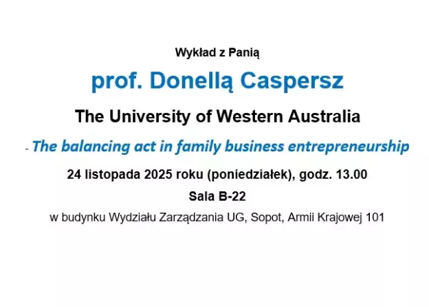 Zaproszenie na wykład z prof. Donellą Caspersz z…