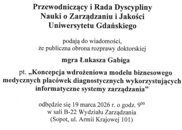 Publiczna obrona rozprawy doktorskiej mgra…
