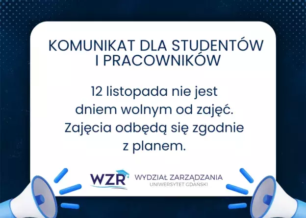 Zajęcia w dniu 12 listopada